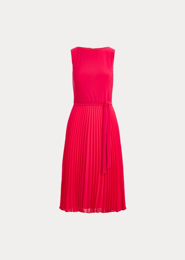 Vestido Ralph Lauren Pleated Georgette Mulher 12689-HPNI